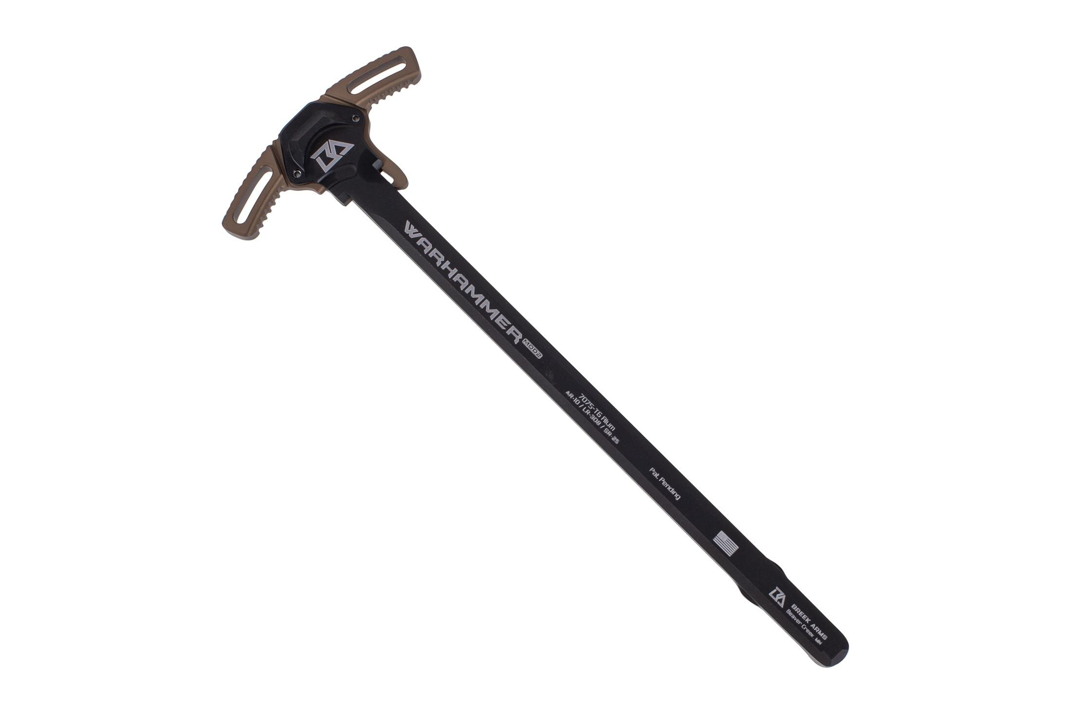 Breek Arms Warhammer Mod2 AR-10 Ambidextrous Charging Handle - FDE - Open Box